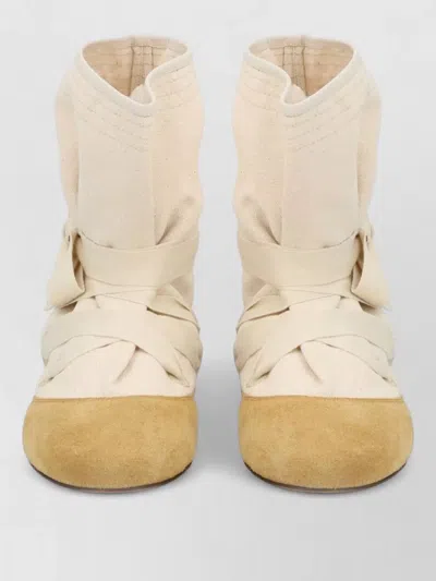 Isabel Marant Canvas Ballerina Shoes Ankle Length In Neutral