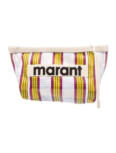 Pre-owned Isabel Marant Canvas Clutch In Pink