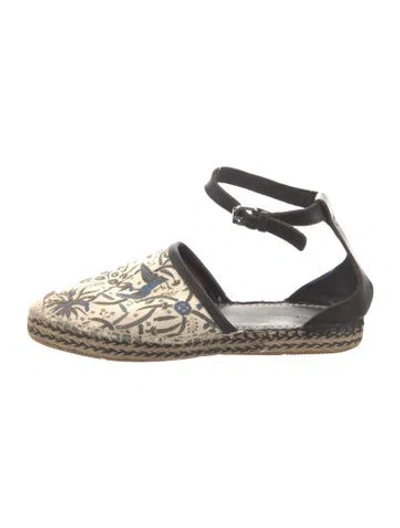 Pre-owned Isabel Marant Canvas Floral Print Espadrilles In Neutrals