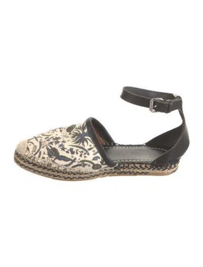 Pre-owned Isabel Marant Canvas Floral Print Espadrilles In Neutrals