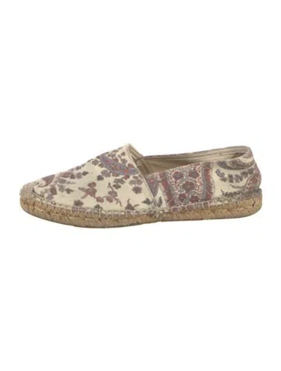 Pre-owned Isabel Marant Canvas Paisley Print Espadrilles In Neutrals