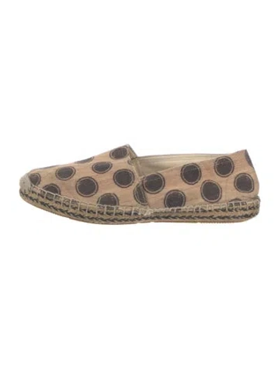 Pre-owned Isabel Marant Canvas Polka Dot Print Espadrilles In Brown