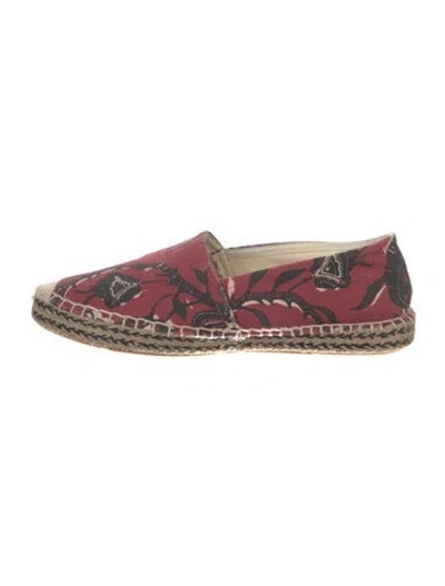 Pre-owned Isabel Marant Canvas Printed Espadrilles In Burgundy