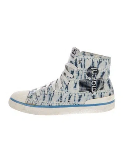 Pre-owned Isabel Marant Canvas Printed Sneakers In Blue