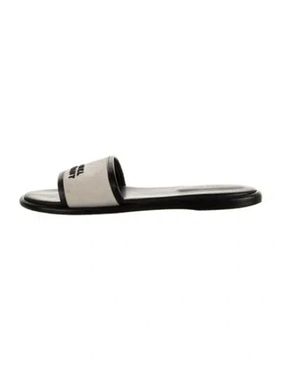 Pre-owned Isabel Marant Canvas Slides In Neutral