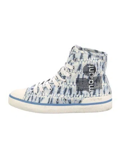Pre-owned Isabel Marant Canvas Tie-dye Print Sneakers In White