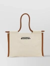 ISABEL MARANT CANVAS TOLEDO SHOPPING BAG WITH LEATHER TRIMMINGS