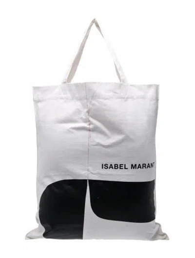 Pre-owned Isabel Marant Canvas Top Handle Bag In White