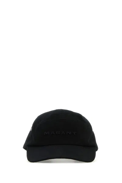 Isabel Marant Man Black Cotton Tedji Baseball Cap