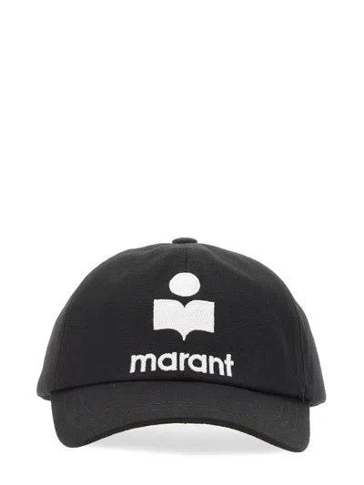 Isabel Marant Logo Printed Baseball Cap In Black