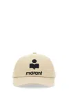 Isabel Marant Solid Color Tyron Cap With Embroidered Logo In Neutral