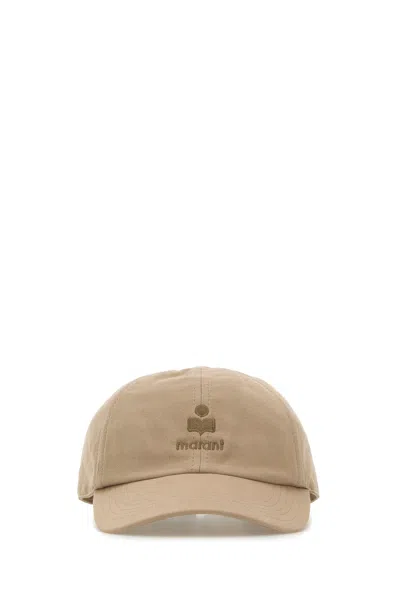 Isabel Marant Cappuccino Cotton Tomas Baseball Cap In Brown