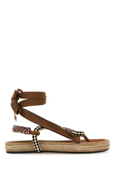 Isabel Marant Caramel Fabric Sandals