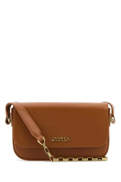 Isabel Marant Caramel Leather Lizza Shoulder Bag In Cognac
