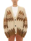 Isabel Marant Marant Nielson Mohair Blend Cardigan With Fair Isle Motif In Brown