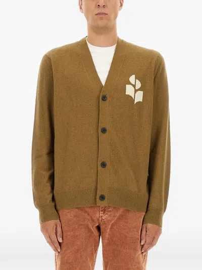 Isabel Marant Cardigan With Logo In Braun