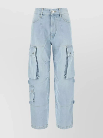 Isabel Marant Cargo High-waisted Denim Trousers In Blue