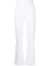 Isabel Marant Vokayo Mid-rise Straight-leg Cargo Pants In White