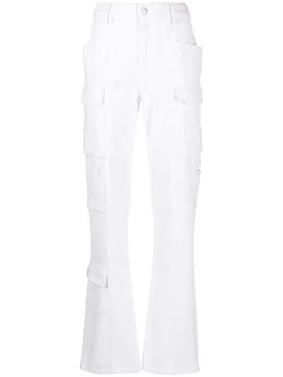 ISABEL MARANT CARGO POCKET STRAIGHT-LEG DENIM JEANS