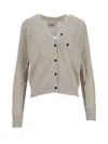Isabel Marant Carline Buttoned Cardigan In Neutral