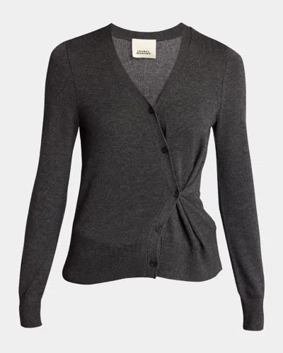 Isabel Marant Carline Wrap Cardigan In Black