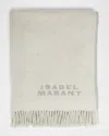 Isabel Marant Carmel Embroidered Wool Shawl In Gray