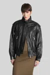 Isabel Marant Carole Leather Jacket In Black Leather In Black