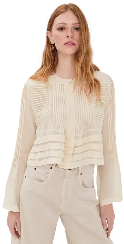 Isabel Marant Carolia Blouse Ecru In Sand