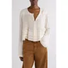Isabel Marant Carolia Pintuck Silk Snap-up Shirt In Neutral