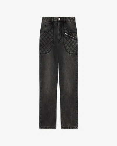 Isabel Marant Cassandre High-rise Wide-leg Jeans In Black