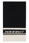 Isabel Marant Casey Cotton Blend Scarf In Black