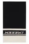 Isabel Marant Casey Cotton Blend Scarf In Black