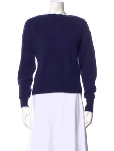 Pre-owned Isabel Marant Cashmere Bateau Neckline Sweater In Blue