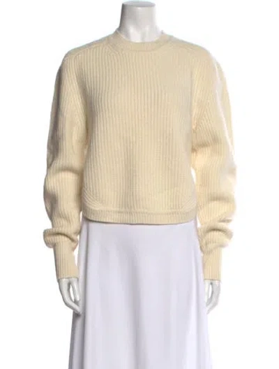 Pre-owned Isabel Marant Cashmere Crew Neck Sweater In White