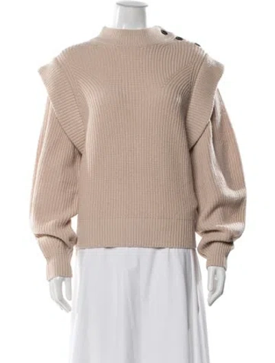 Pre-owned Isabel Marant Cashmere Mock Neck Sweater In Neutrals