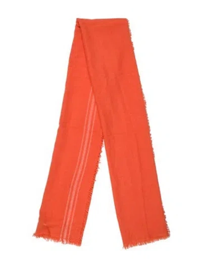 Pre-owned Isabel Marant Cashmere Printed Scarf In Orange