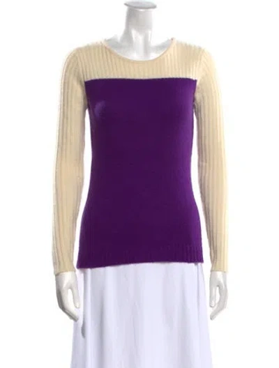 Pre-owned Isabel Marant Cashmere Scoop Neck Top In Purple