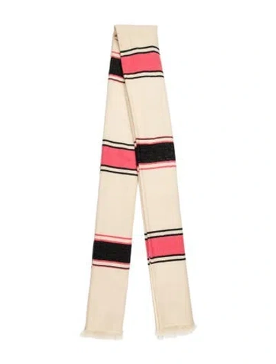 Pre-owned Isabel Marant Cashmere Striped Scarf In Neutral