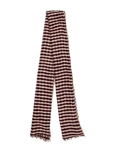 Pre-owned Isabel Marant Cashmere Striped Scarf In Neutrals