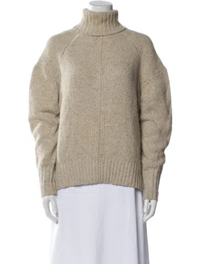 Pre-owned Isabel Marant Cashmere Turtleneck Sweater In Neutral