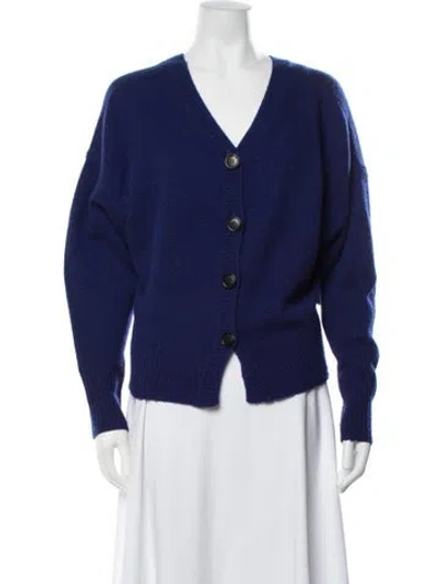 Pre-owned Isabel Marant Cashmere V-neck Sweater In Blue