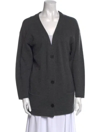 Pre-owned Isabel Marant Cashmere V-neck Sweater In Gray