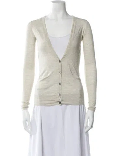 Pre-owned Isabel Marant Cashmere V-neck Sweater In Neutral