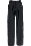 Isabel Marant Casile Pleated Wool-flannel Straight-leg Pants