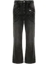 Isabel Marant Cassandre High-rise Wide-leg Jeans In Grey