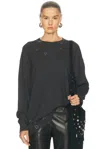 Isabel Marant Womens Anthracite Atrium Cassandre Ring Brushed Knitted Jumper In Gray