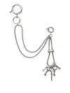 Isabel Marant Cassy Double-ring Key Chain In Silver