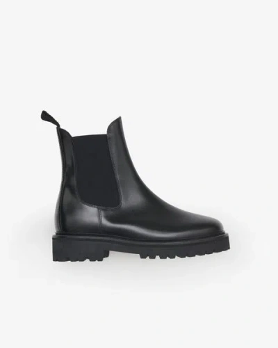 Isabel Marant Castay Chelsea Leather Boots In Black