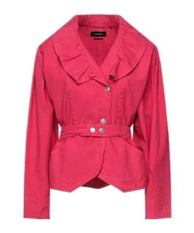 Isabel Marant Casual Long-sleeved Coat In Red