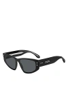 Isabel Marant Cat Eye Sunglasses, 57mm In Black/gray Solid